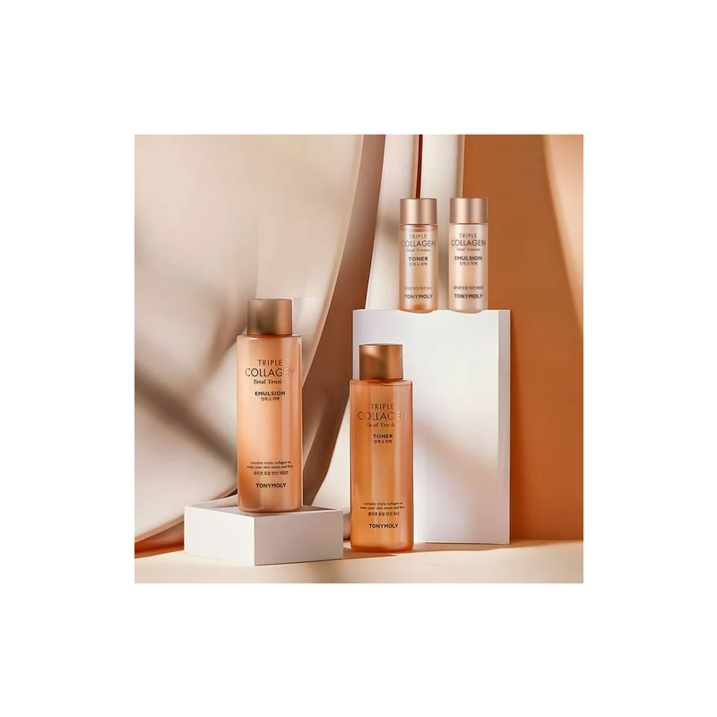 Set Triple Colágeno Skin Care TonyMoly Tónico 200 ml + 20 ml y Emulsión 200 ml + 20 ml - Image 3