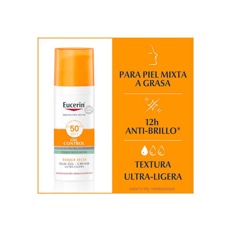 Eucerin Protector Solar Facial Efecto Mate Toque Seco Oil Control 50 Ml - Image 2