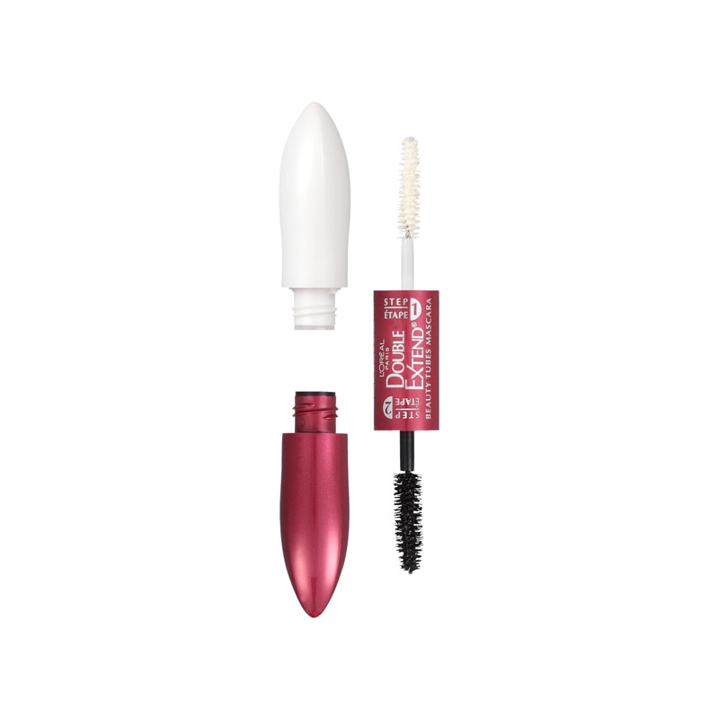 Mascara Double Extend Beauty Tubes Lengthening 2 Step Black 17 Oz