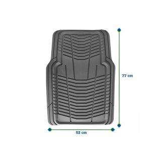 Tapetes Para Auto de Hule Color Gris 4 Pzas
