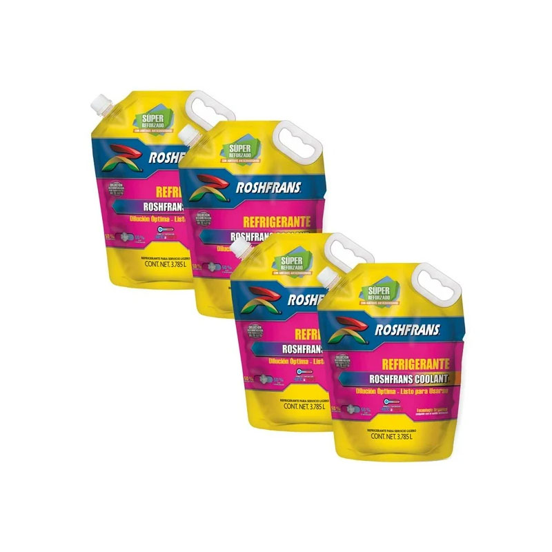 Refrigerante para Servicio Ligero Roshfrans Coolant 4 pzas de 3.785 l