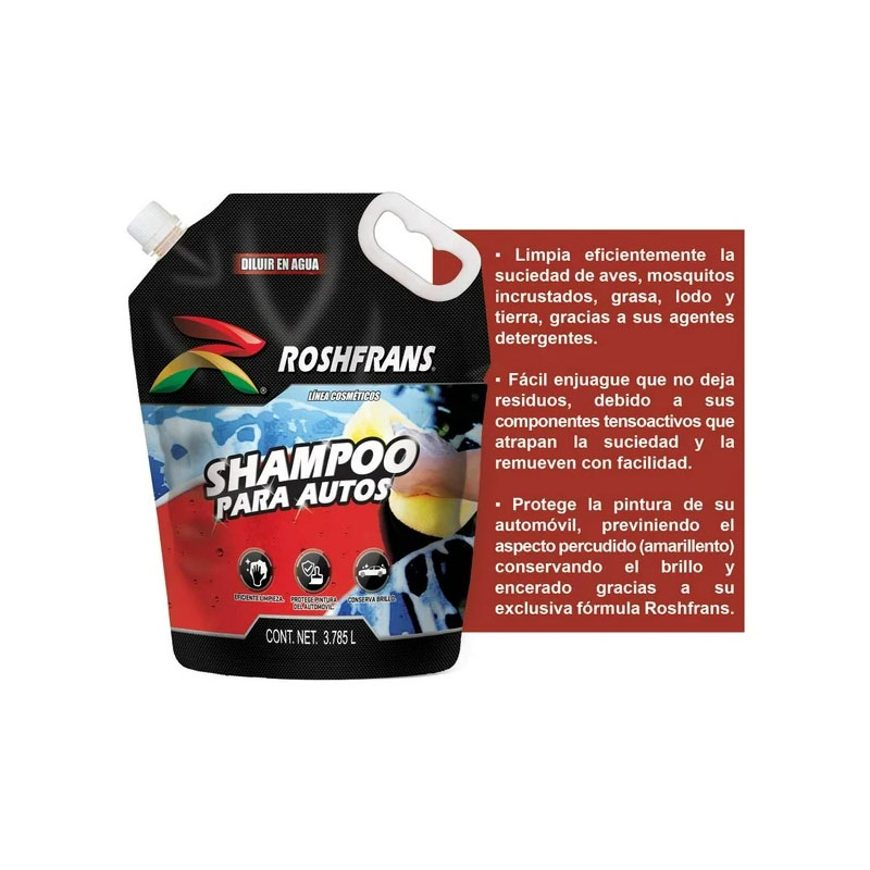 Shampoo para Autos Roshfrans 4 pzas de 3.785 l - Image 2