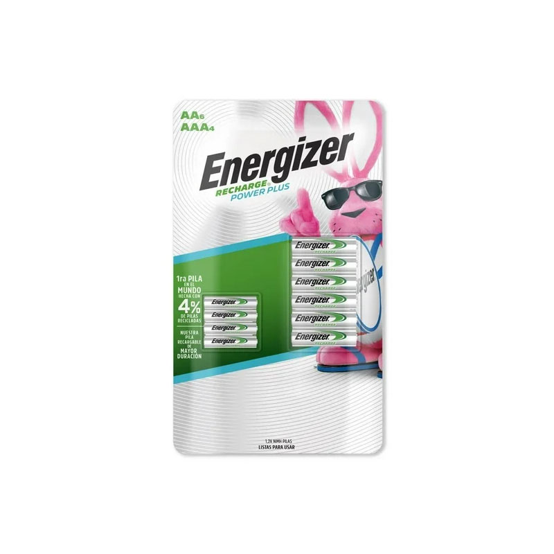Pila Recargable Energizer Recharge 6 pzas AA y 4 pzas AAA - Image 2
