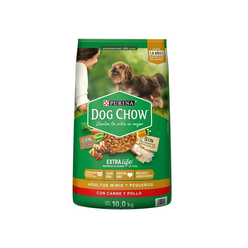 Alimento Seco para Perro Purina Dog Chow Adultos Minis y Pequeños 10 kg