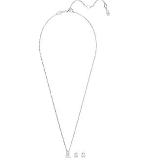 Aretes y Collar Cristal Swarovski Con Perlas