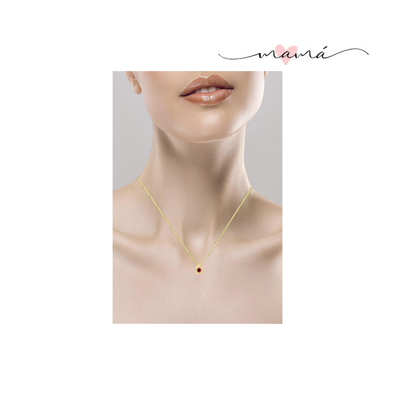 Colgante y Dije Mariza De Oro Amarillo 14 K Rubí - Image 3