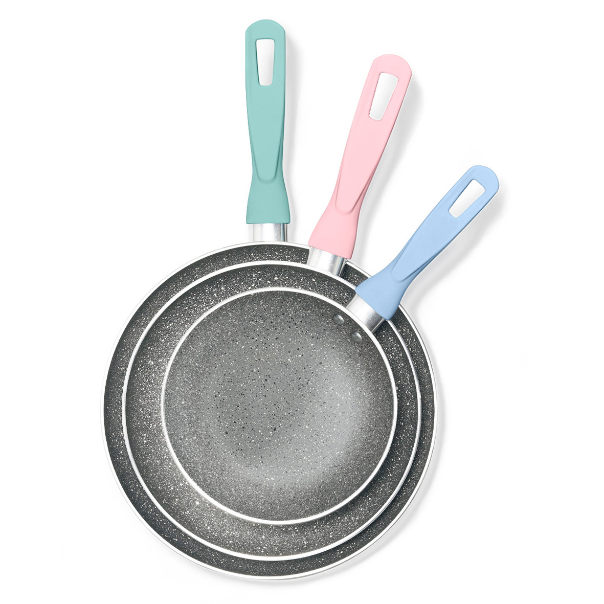 Juego De Sartenes Frances 20,26,30 Stone Mango pastel GUI - Image 2