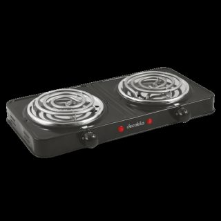 Parrilla electrica dos quemadores, negra GUI