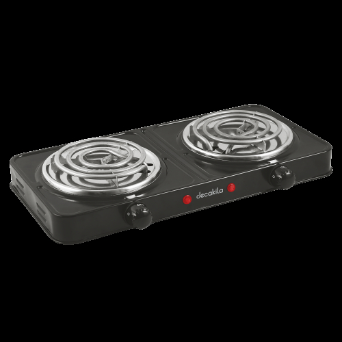 Parrilla electrica dos quemadores, negra GUI