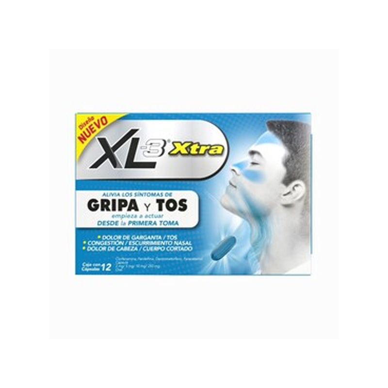 XL-3 Xtra Alivia Síntomas de Gripa y Tos