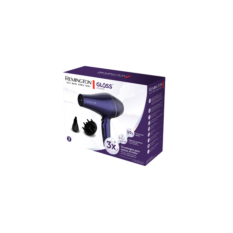 SECADOR DE CABELLO REMINGTON GLOSS MORADO GLO - Image 4