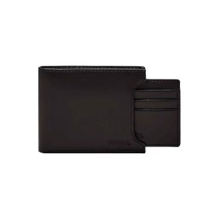 Cartera plegable de piel para hombre 2 en 1 con estuche extraíble para tarjetas