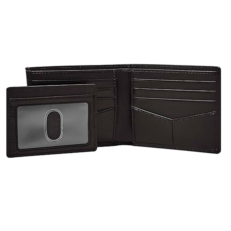 Cartera plegable de piel para hombre 2 en 1 con estuche extraíble para tarjetas - Image 3