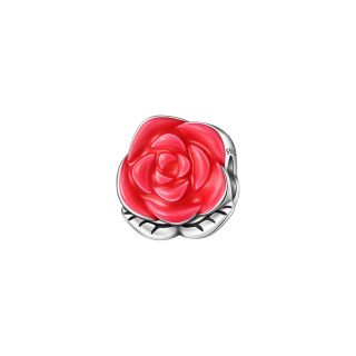 Charm San Valentín de plata rosa