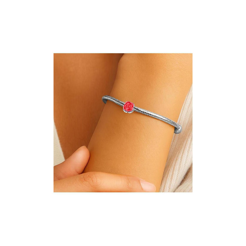 Charm San Valentín de plata rosa - Image 2