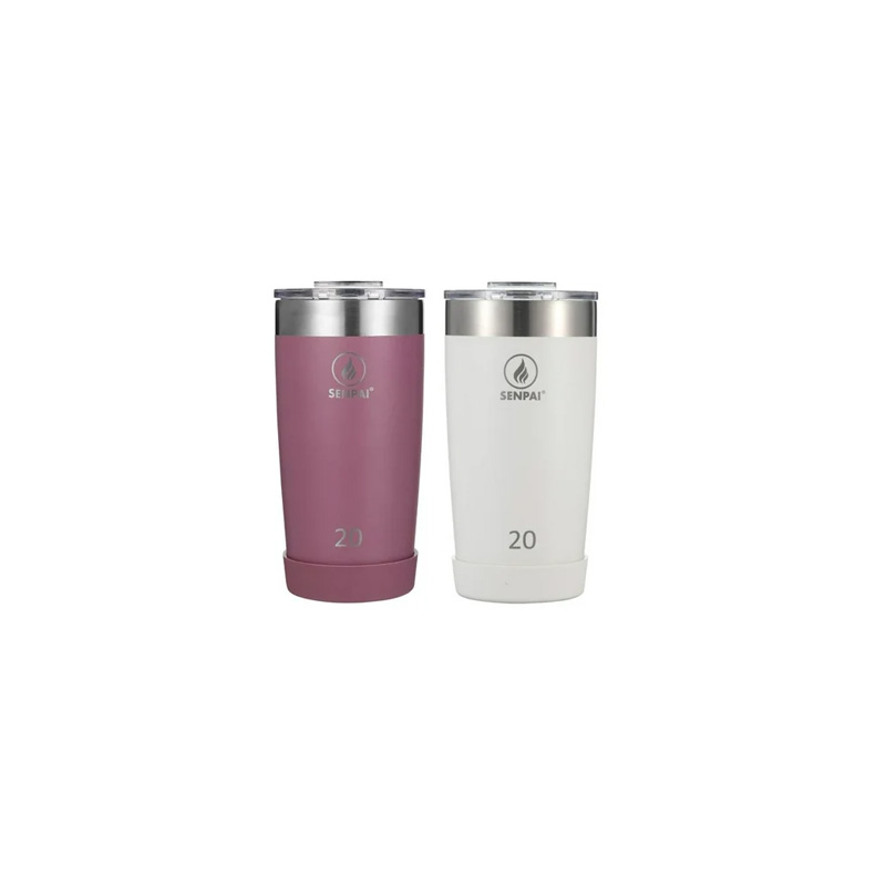 Set de Vasos Térmicos Senpai Capuccino Cream / Rasberry Glace 2 pzas de 600 ml c/u